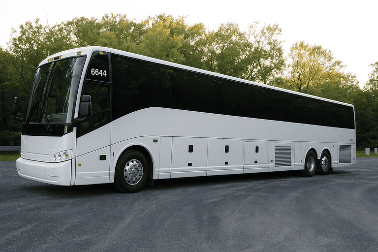 exterior of Charter Bus Rental Pennsauken coach bus